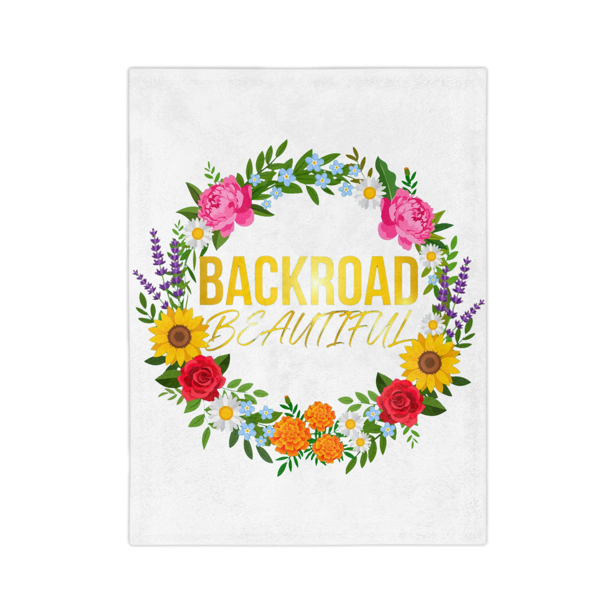 Backroad Beautiful Floral Throw Blanket — Velveteen Microfiber