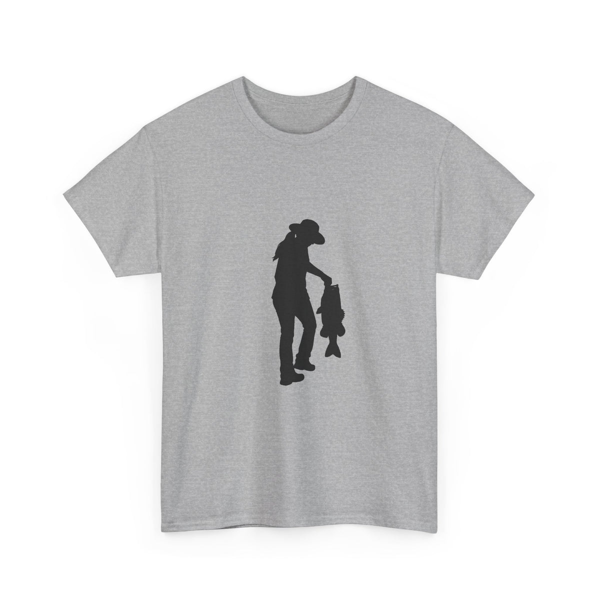 Woman Fishing Heavy Cotton Tee