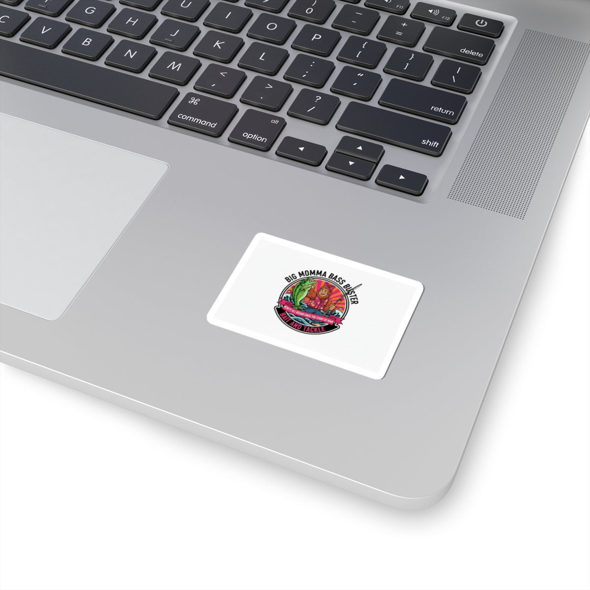 Kiss-Cut Sticker — "Big Momma Bass Blaster" Fishing Decal