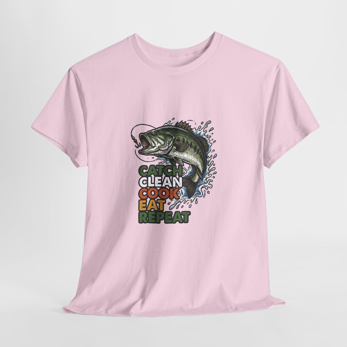 Catch Clean Cook Eat Repeat Unisex Heavy Cotton Tee