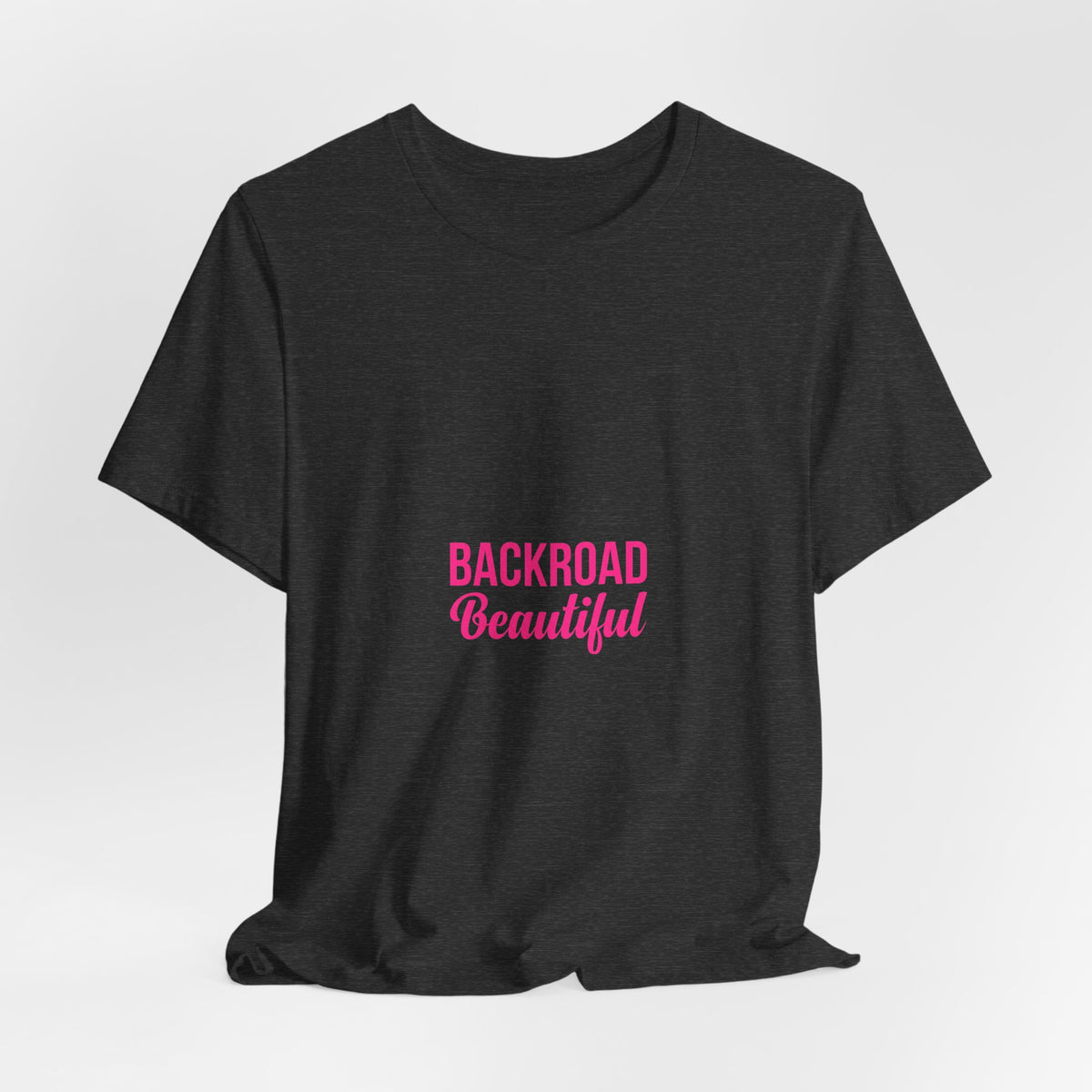 Backroad Beautiful Tee — Pink Script Graphic T‑Shirt