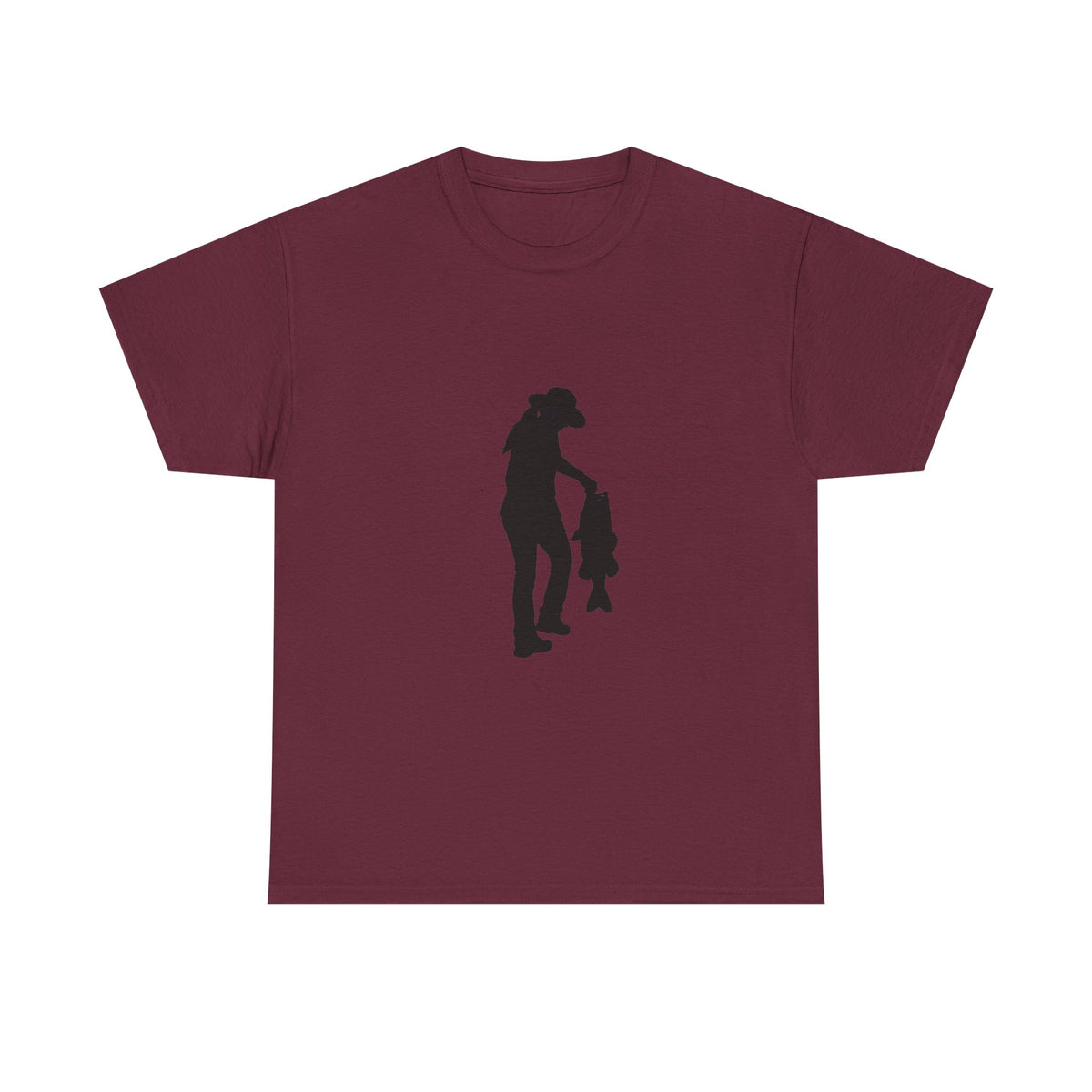 Woman Fishing Heavy Cotton Tee