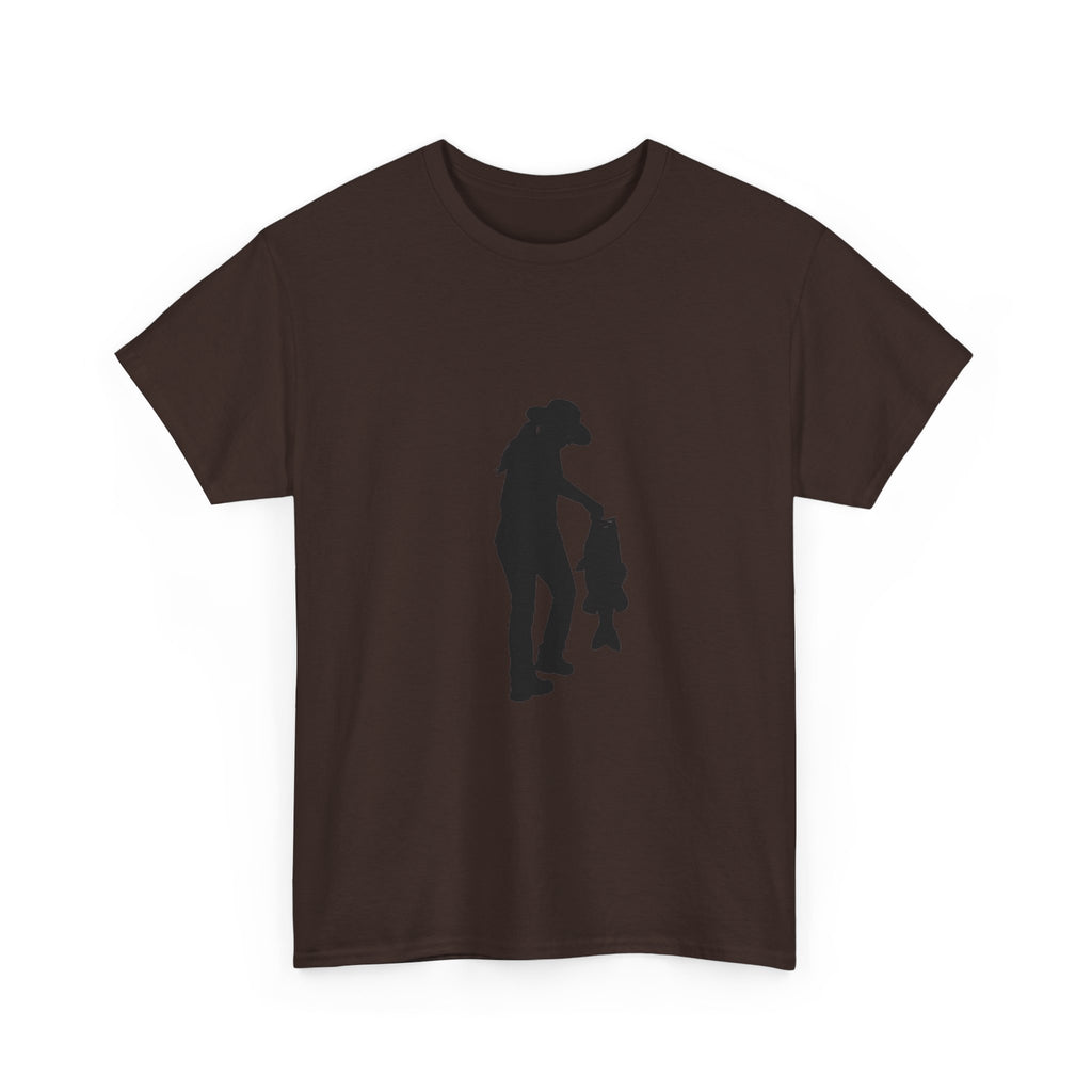 Woman Fishing Heavy Cotton Tee