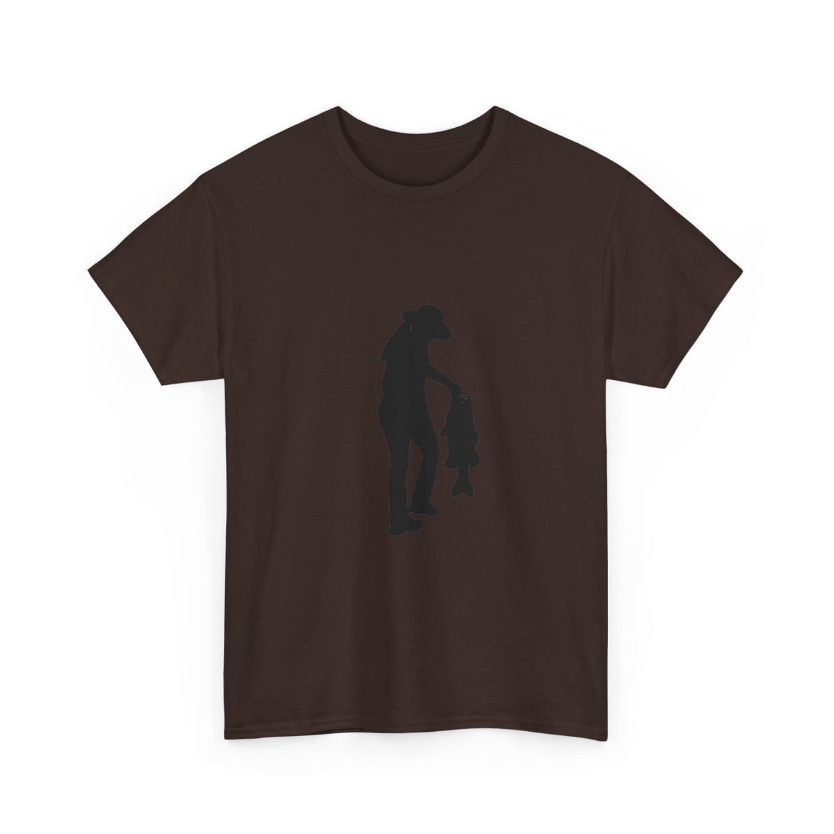 Woman Fishing Heavy Cotton Tee