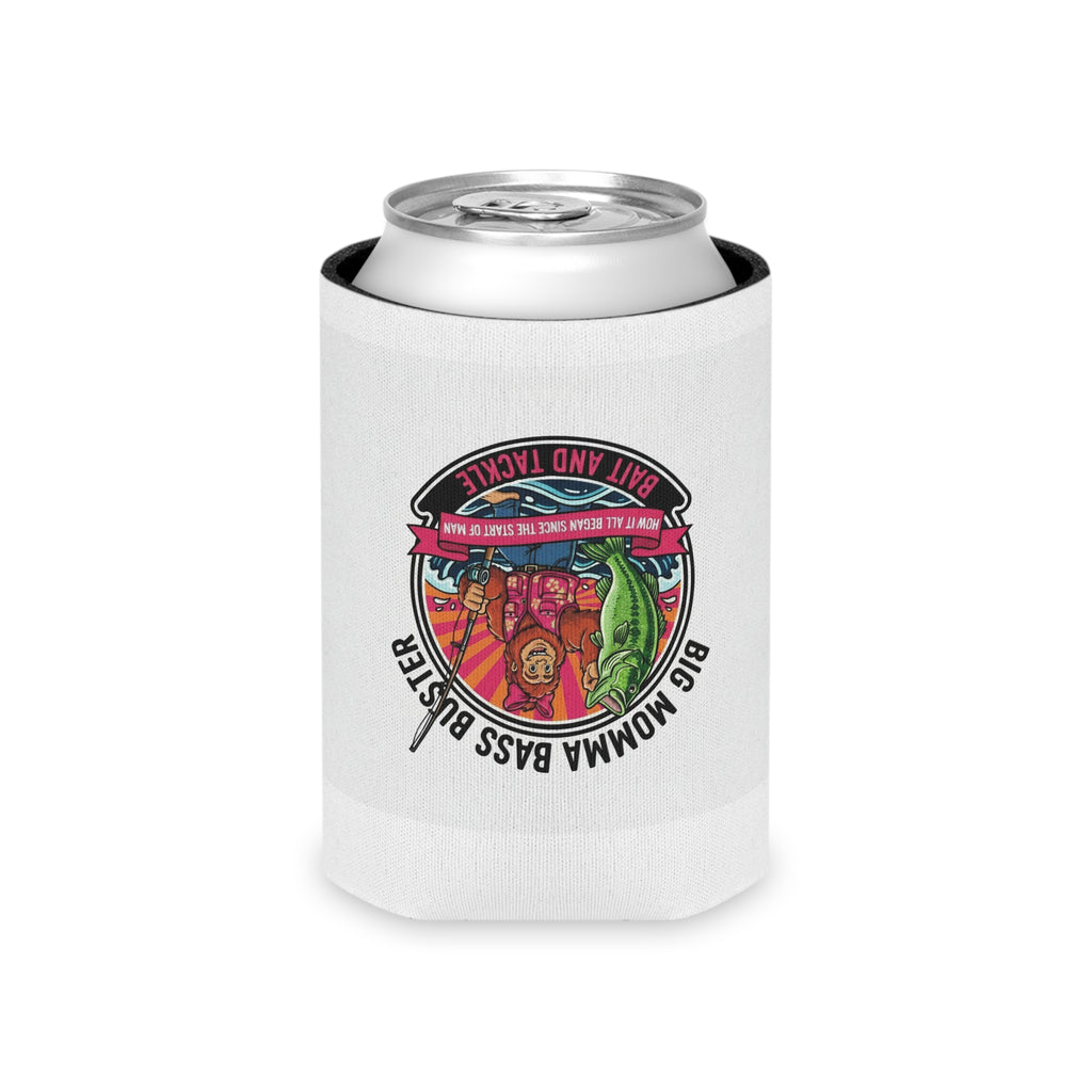 Big Momma Bass Buster Can Cooler — Funny Fishing Can Cooler (Bait and Tackle)
