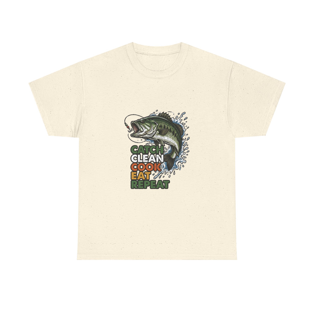 Catch Clean Cook Eat Repeat Unisex Heavy Cotton Tee