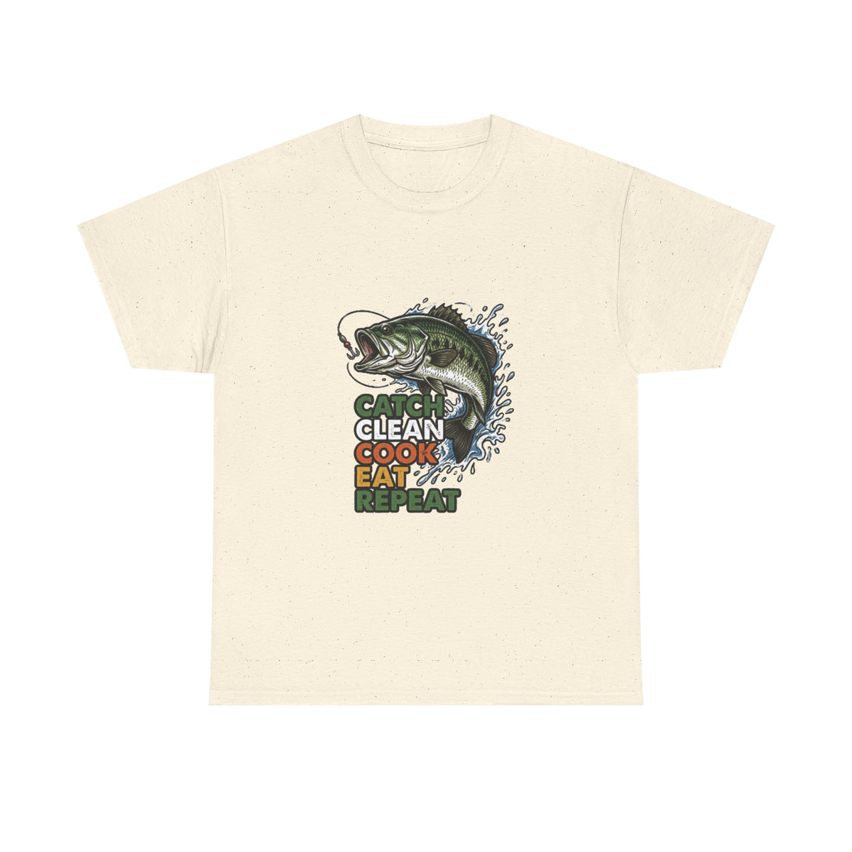 Catch Clean Cook Eat Repeat Unisex Heavy Cotton Tee