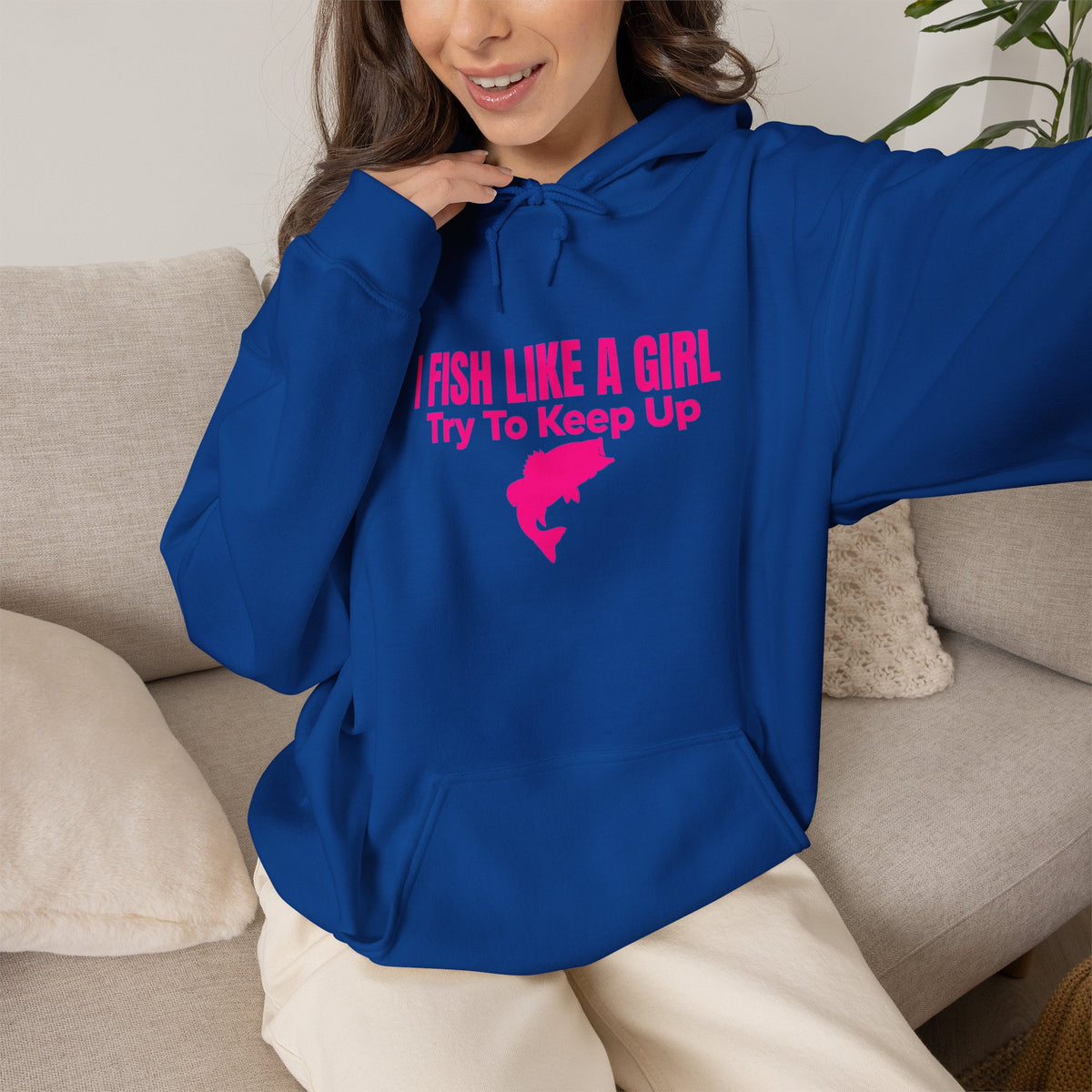 FishbLike a girlnUnisex Heavy Blend™ Hooded Sweatshirt