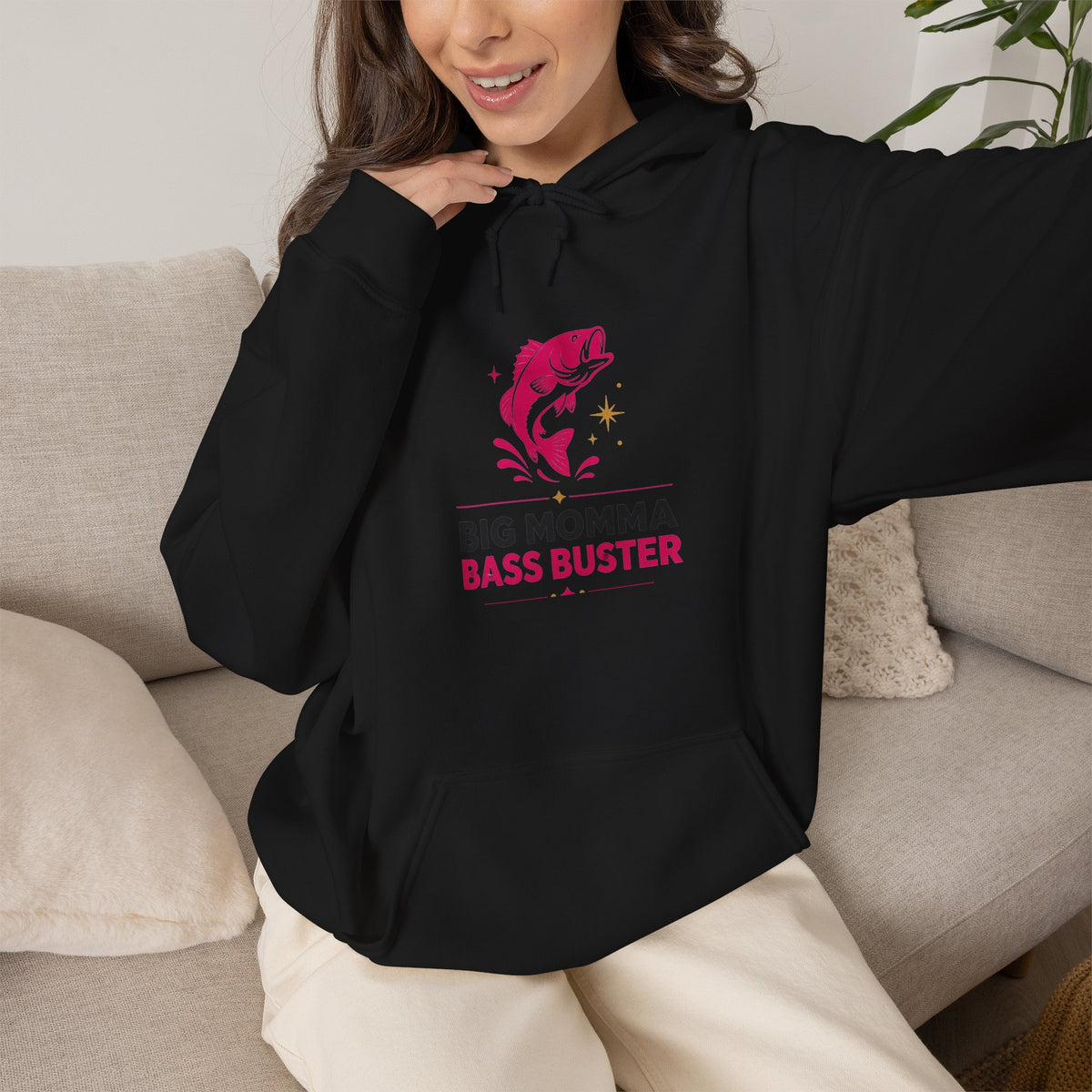 Big Momma Bass Buster Hoodie – Fishing Crew Pullover