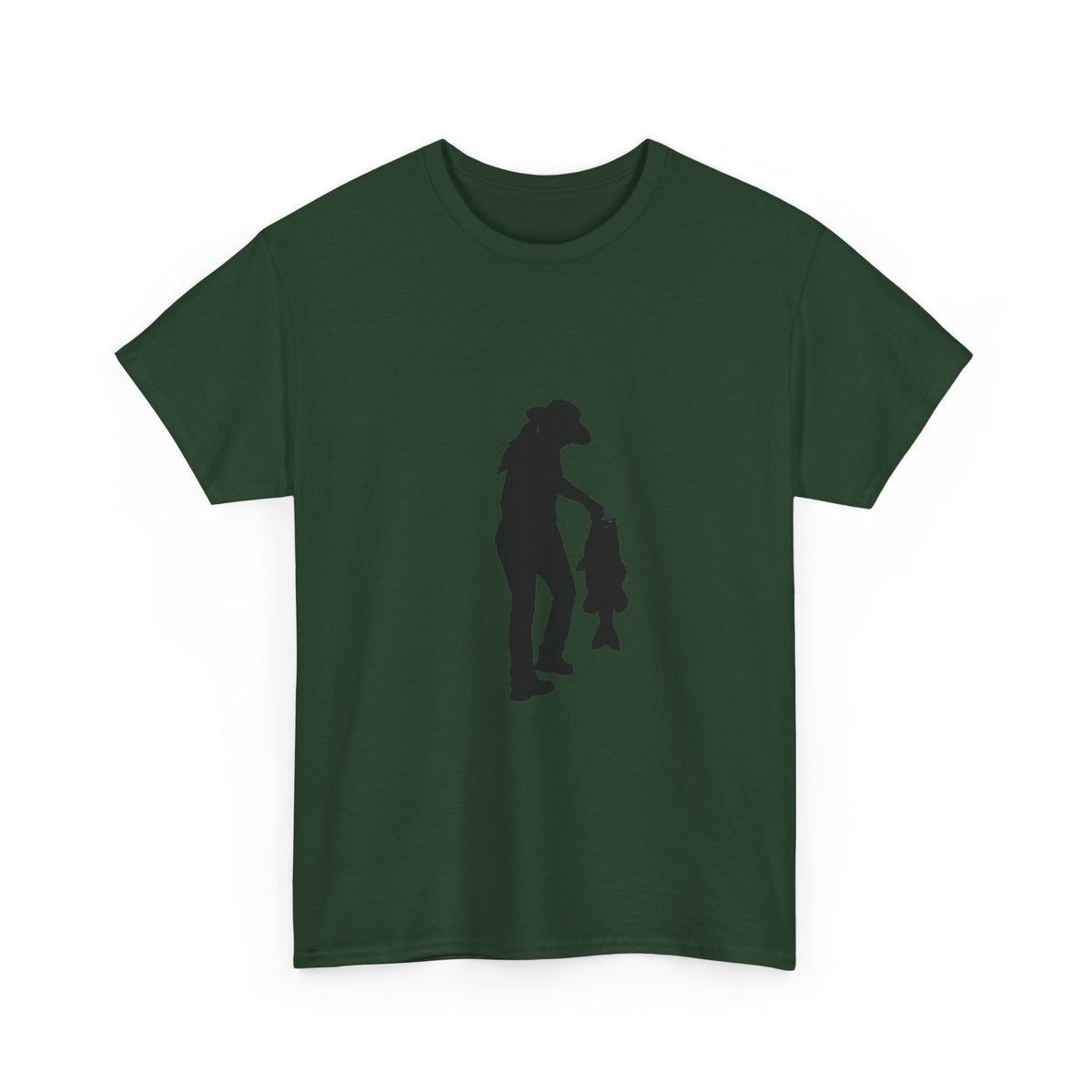 Woman Fishing Heavy Cotton Tee