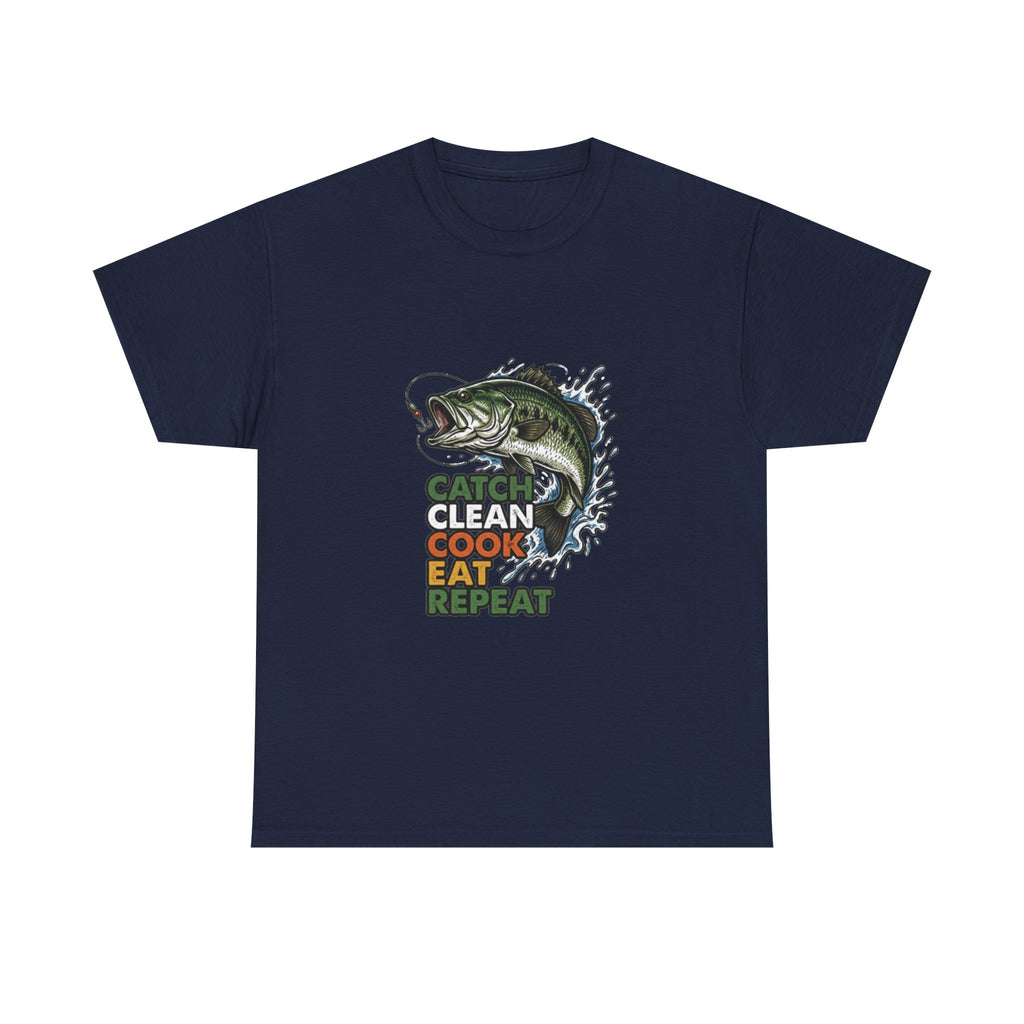 Catch Clean Cook Eat Repeat Unisex Heavy Cotton Tee