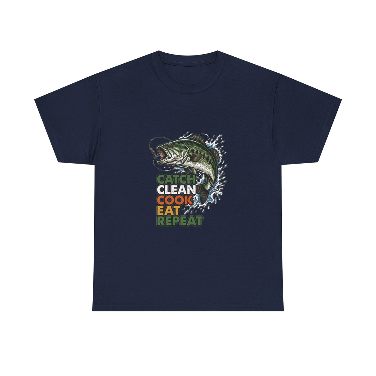 Catch Clean Cook Eat Repeat Unisex Heavy Cotton Tee