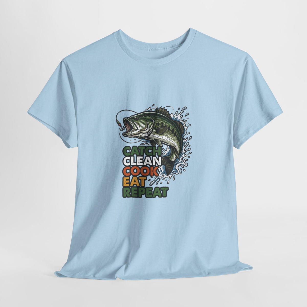 Catch Clean Cook Eat Repeat Unisex Heavy Cotton Tee