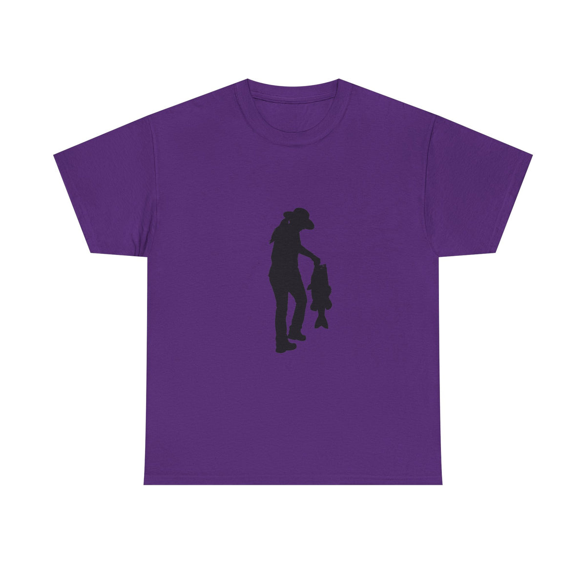 Woman Fishing Heavy Cotton Tee