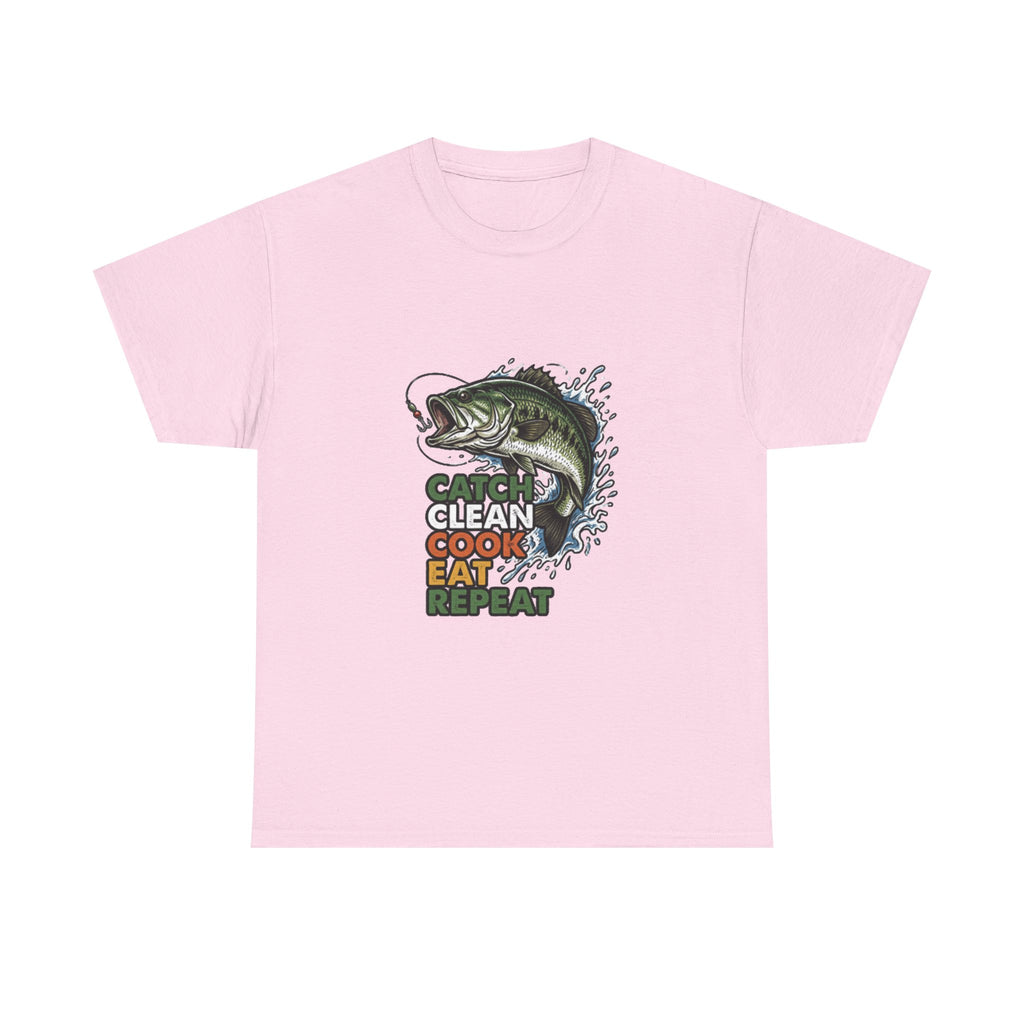 Catch Clean Cook Eat Repeat Unisex Heavy Cotton Tee