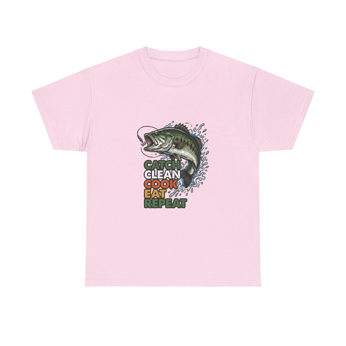 Catch Clean Cook Eat Repeat Unisex Heavy Cotton Tee
