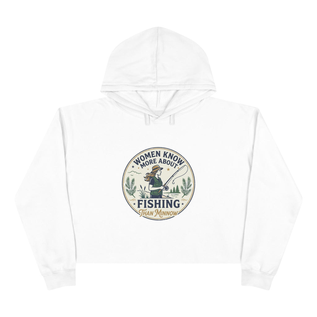 Women Know More Than Minnow Crop Hoodie