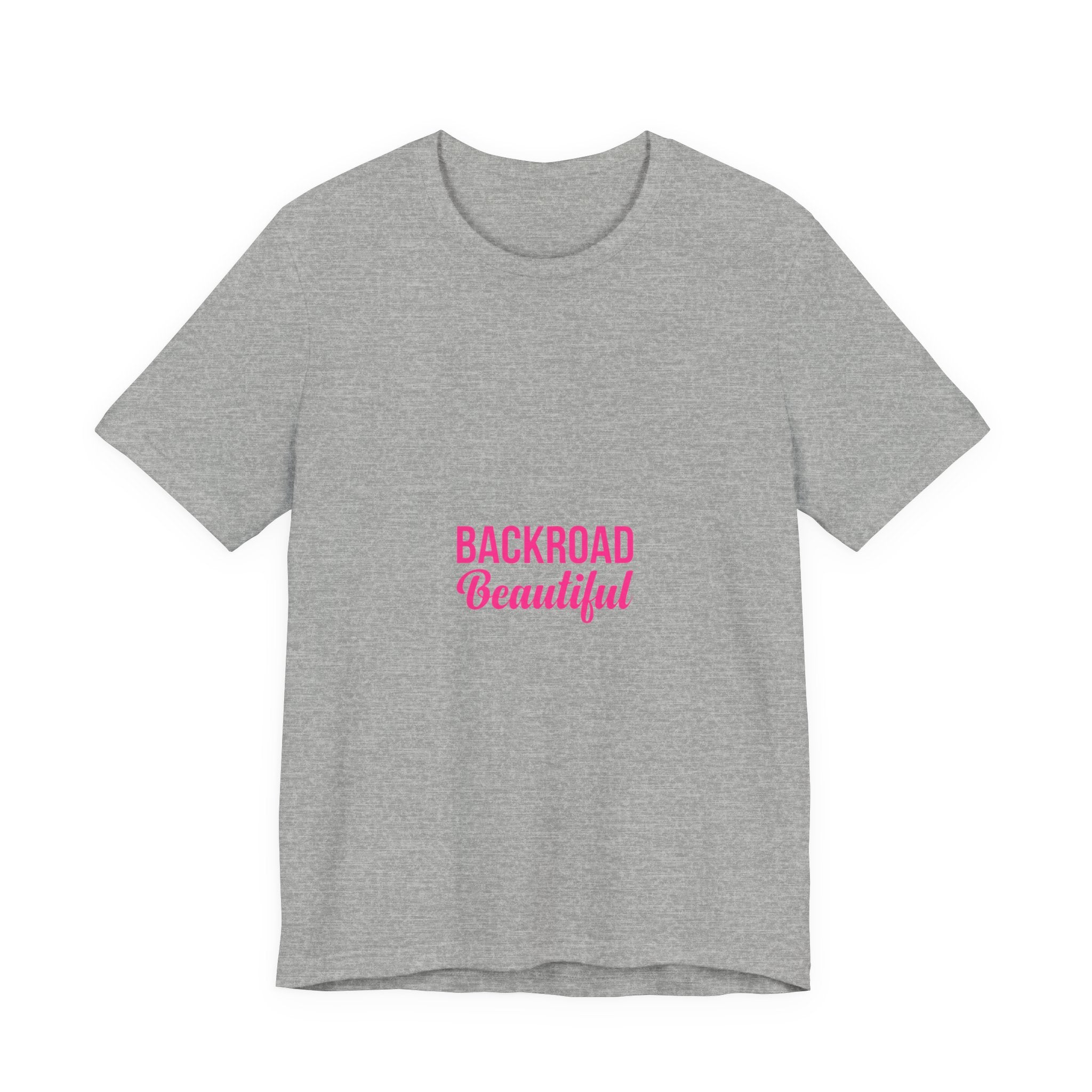 Backroad Beautiful Tee — Pink Script Graphic T‑Shirt