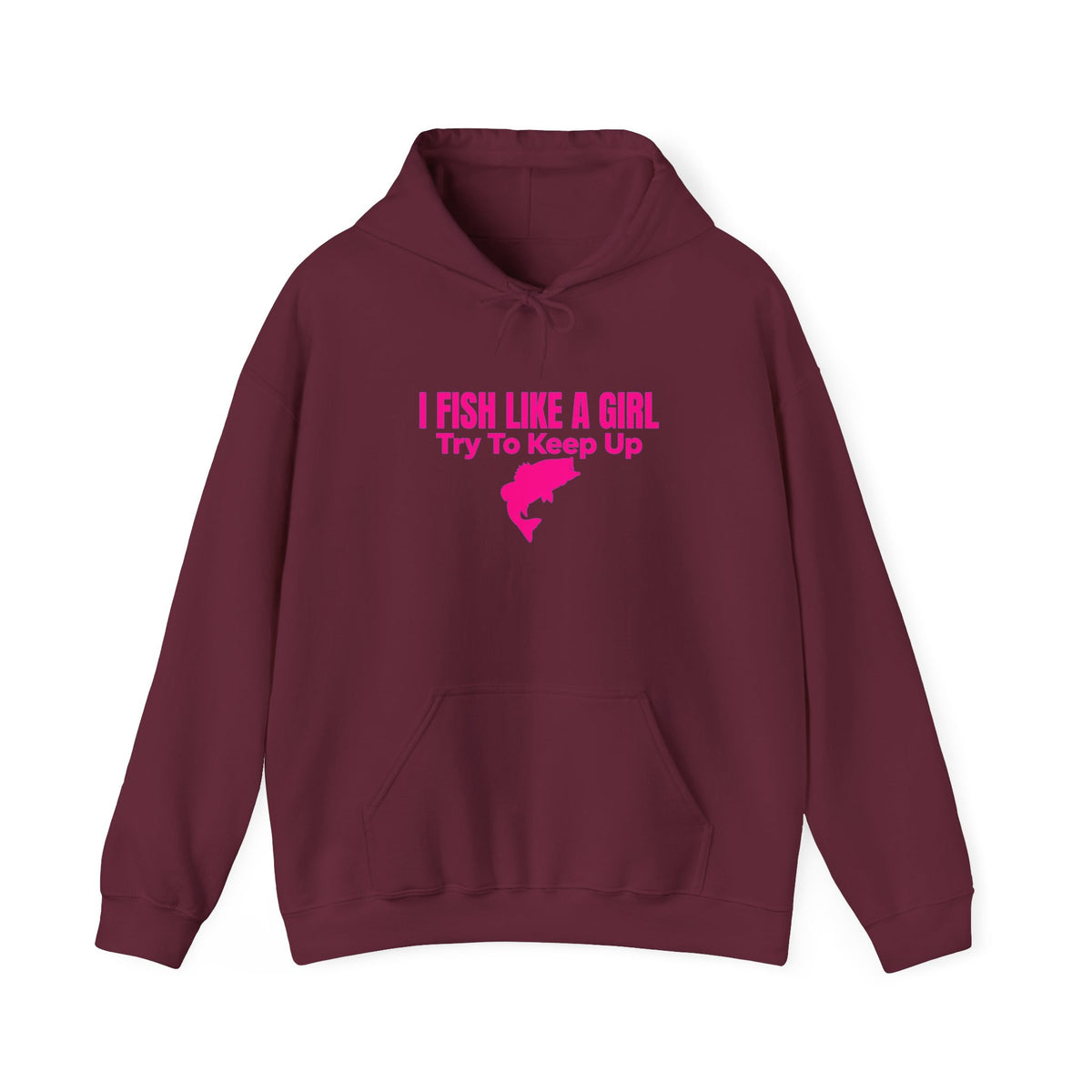 FishbLike a girlnUnisex Heavy Blend™ Hooded Sweatshirt