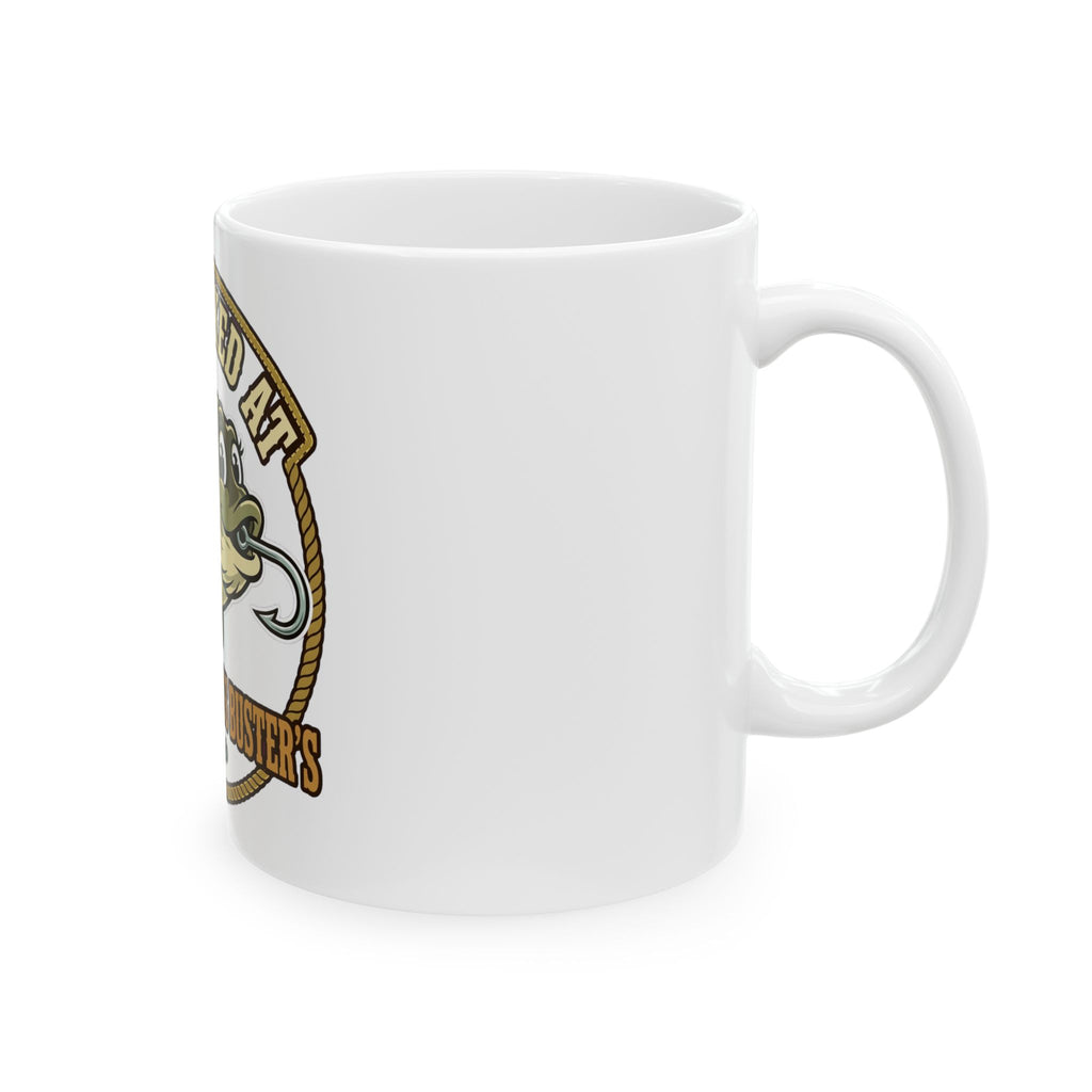 Bass Buster Fishing Mug — “Big Momma Bass Buster” Bait & Tackle Coffee Cup (11oz/15oz)