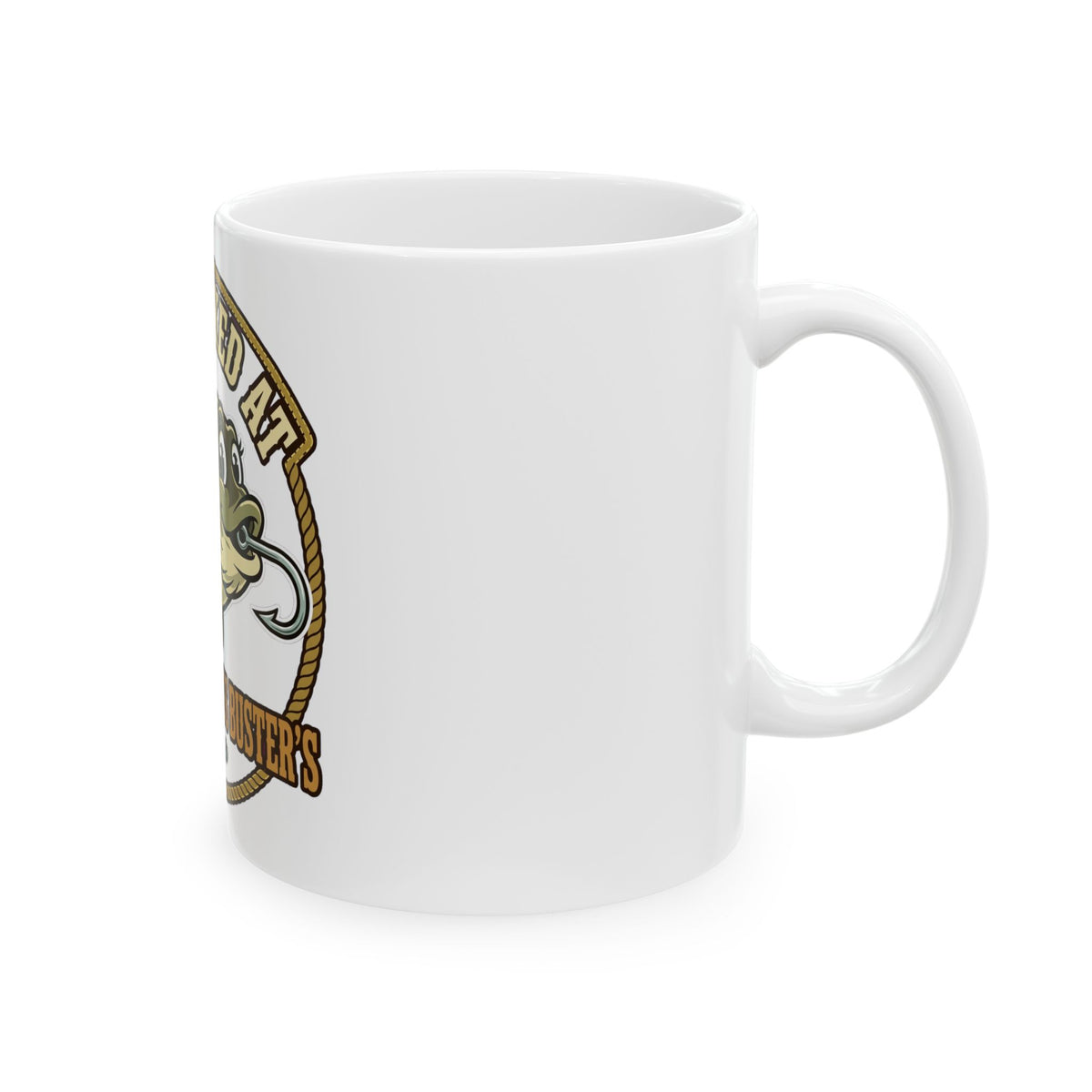 Bass Buster Fishing Mug — “Big Momma Bass Buster” Bait & Tackle Coffee Cup (11oz/15oz)