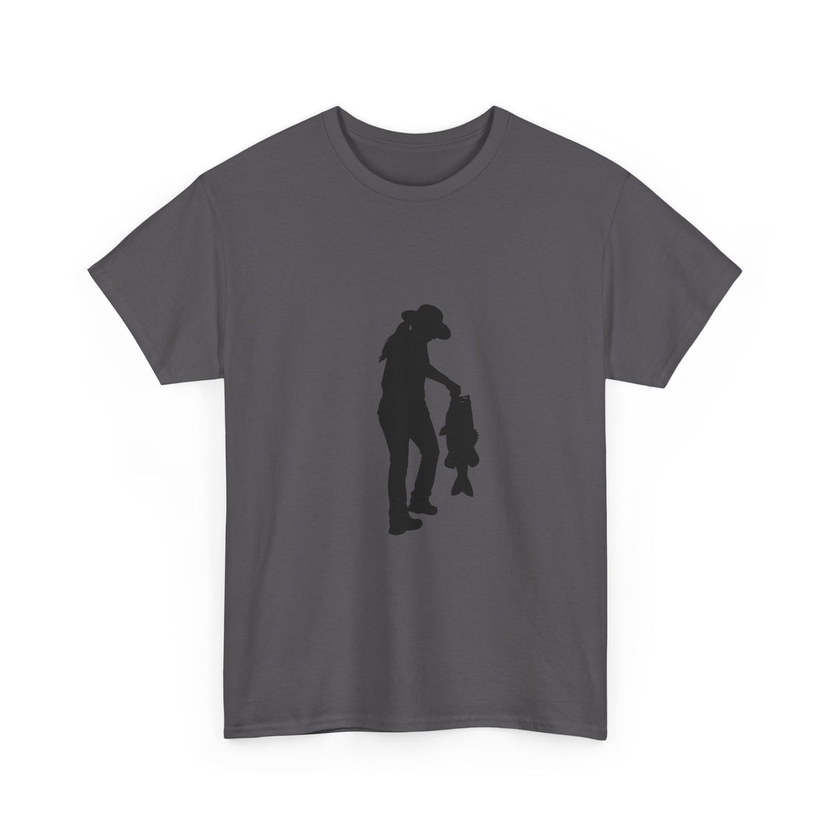 Woman Fishing Heavy Cotton Tee