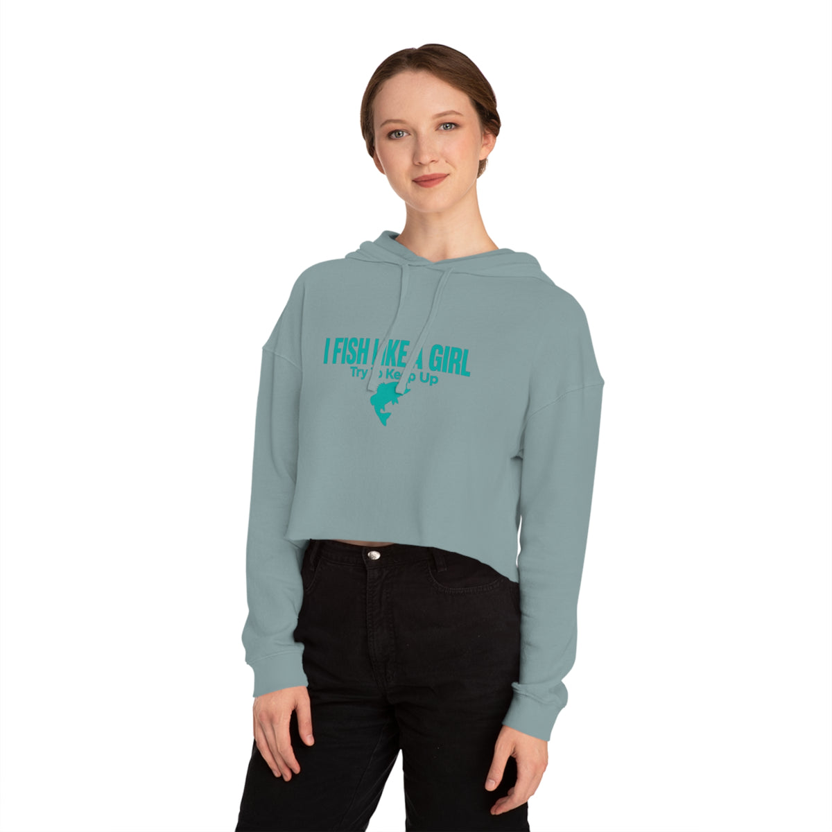 Big Momma Bass Buster Cropped Hooded Sweatshirt