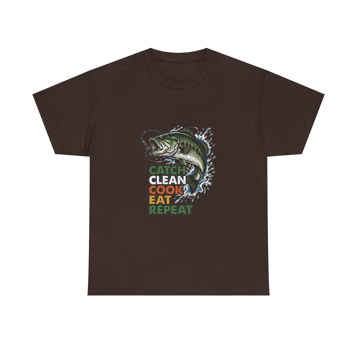 Catch Clean Cook Eat Repeat Unisex Heavy Cotton Tee