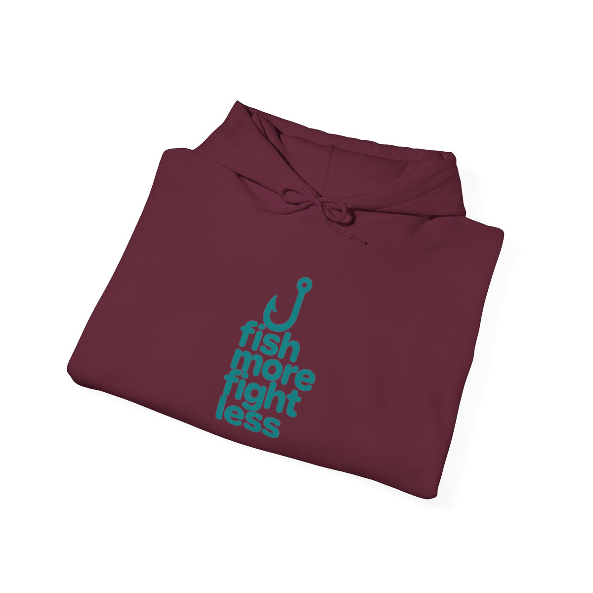 Fish More Fight Less Unisex Heavy Blend™ Hooded Sweatshirt