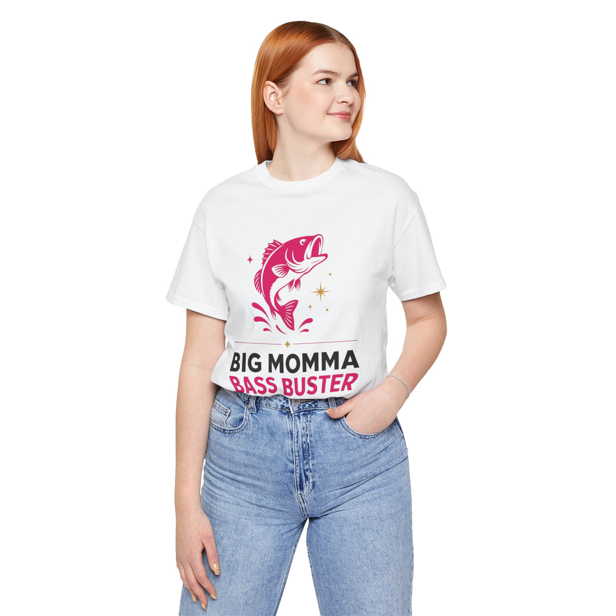Bass Fishing Tee — "Big Momma Bass Buster" Graphic Shirt