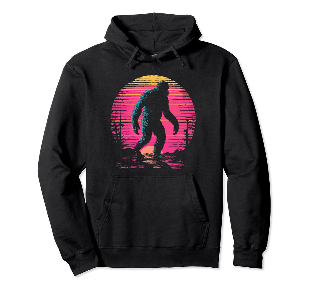 Bigfoot Vaporwave Aesthetic Hoodie - Fun Novelty Design Men Women