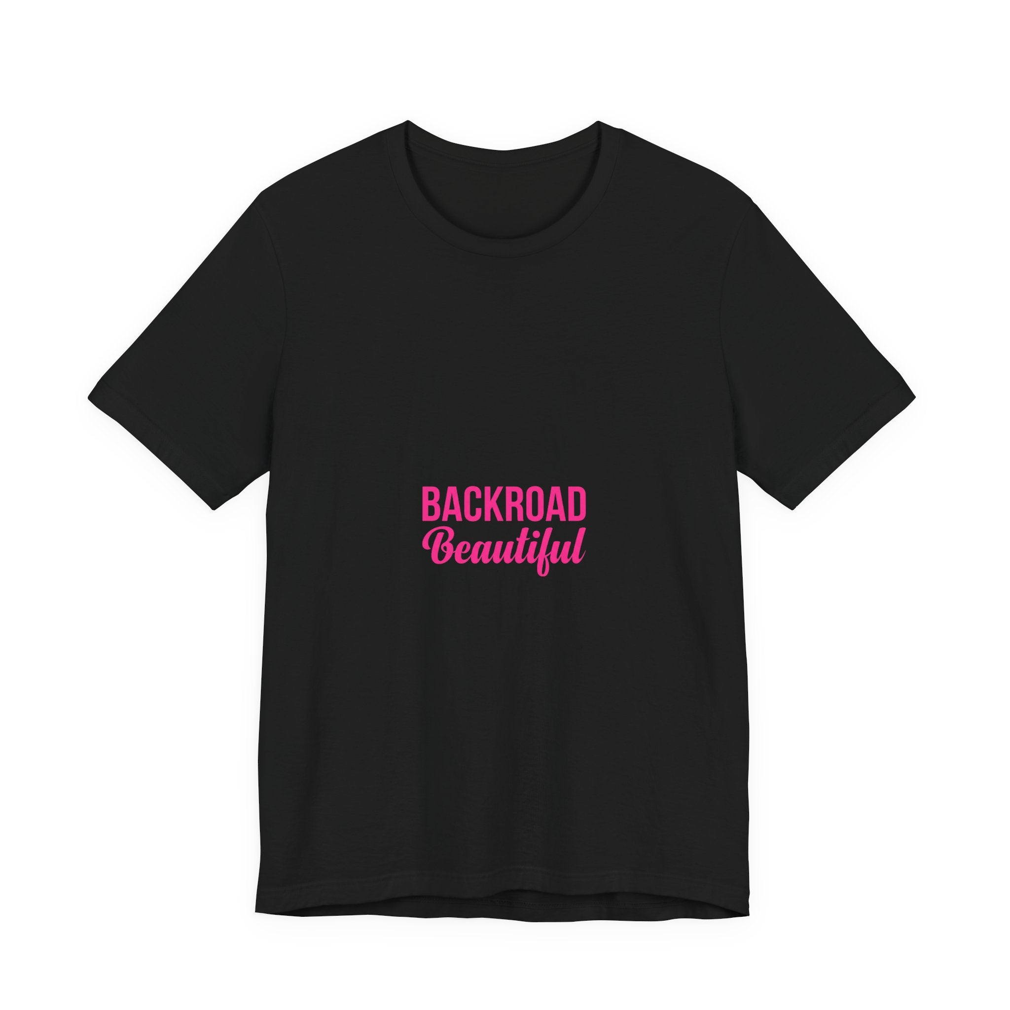 Backroad Beautiful Tee — Pink Script Graphic T‑Shirt