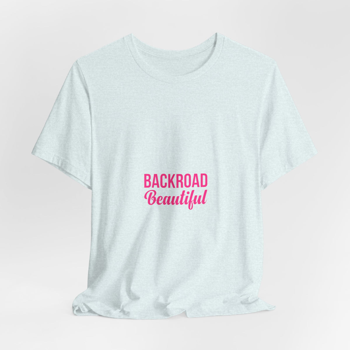 Backroad Beautiful Tee — Pink Script Graphic T‑Shirt