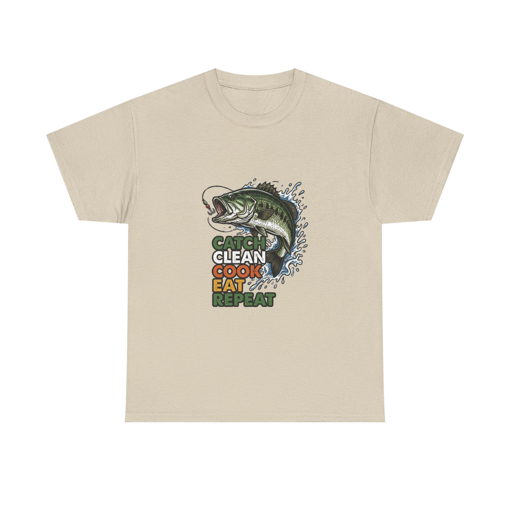 Catch Clean Cook Eat Repeat Unisex Heavy Cotton Tee