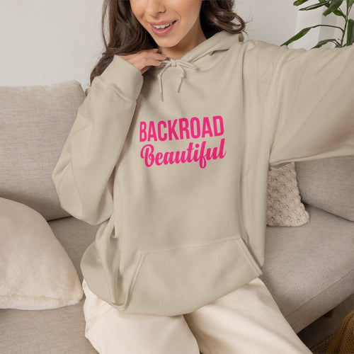 Backroad Beautiful Hoodie - Pink Script Pullover