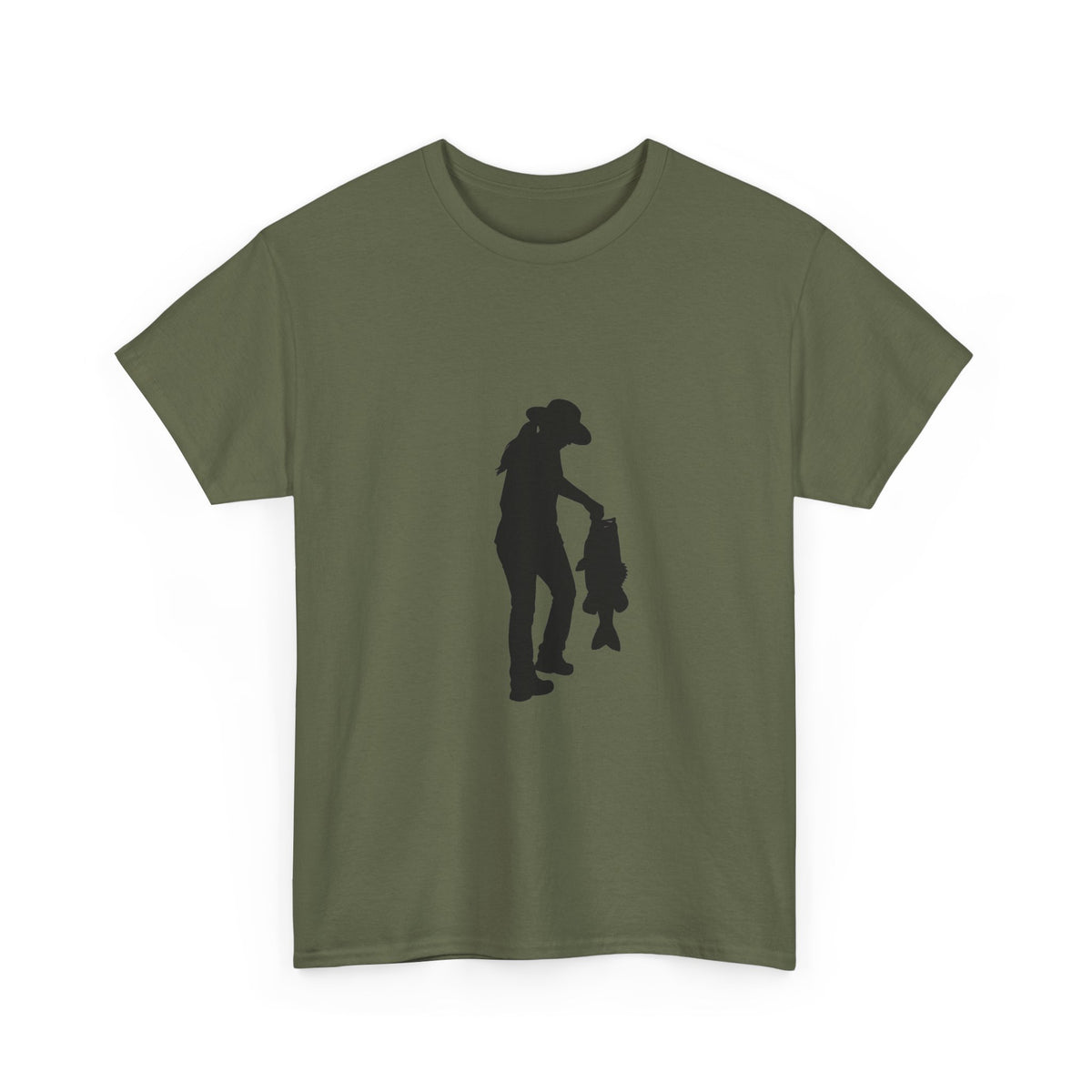 Woman Fishing Heavy Cotton Tee