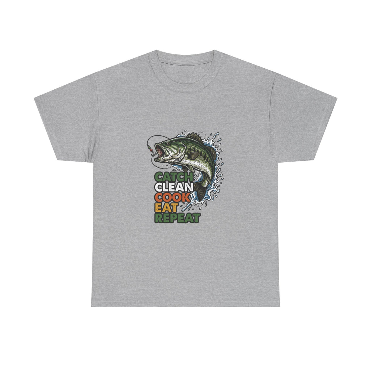 Catch Clean Cook Eat Repeat Unisex Heavy Cotton Tee