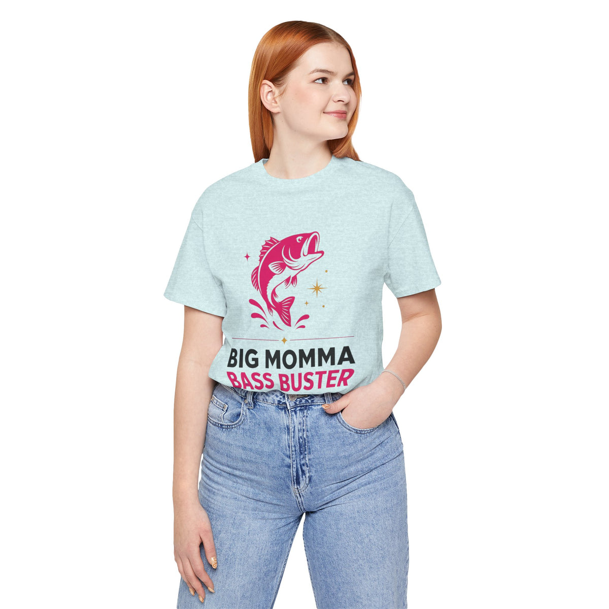 Bass Fishing Tee — "Big Momma Bass Buster" Graphic Shirt