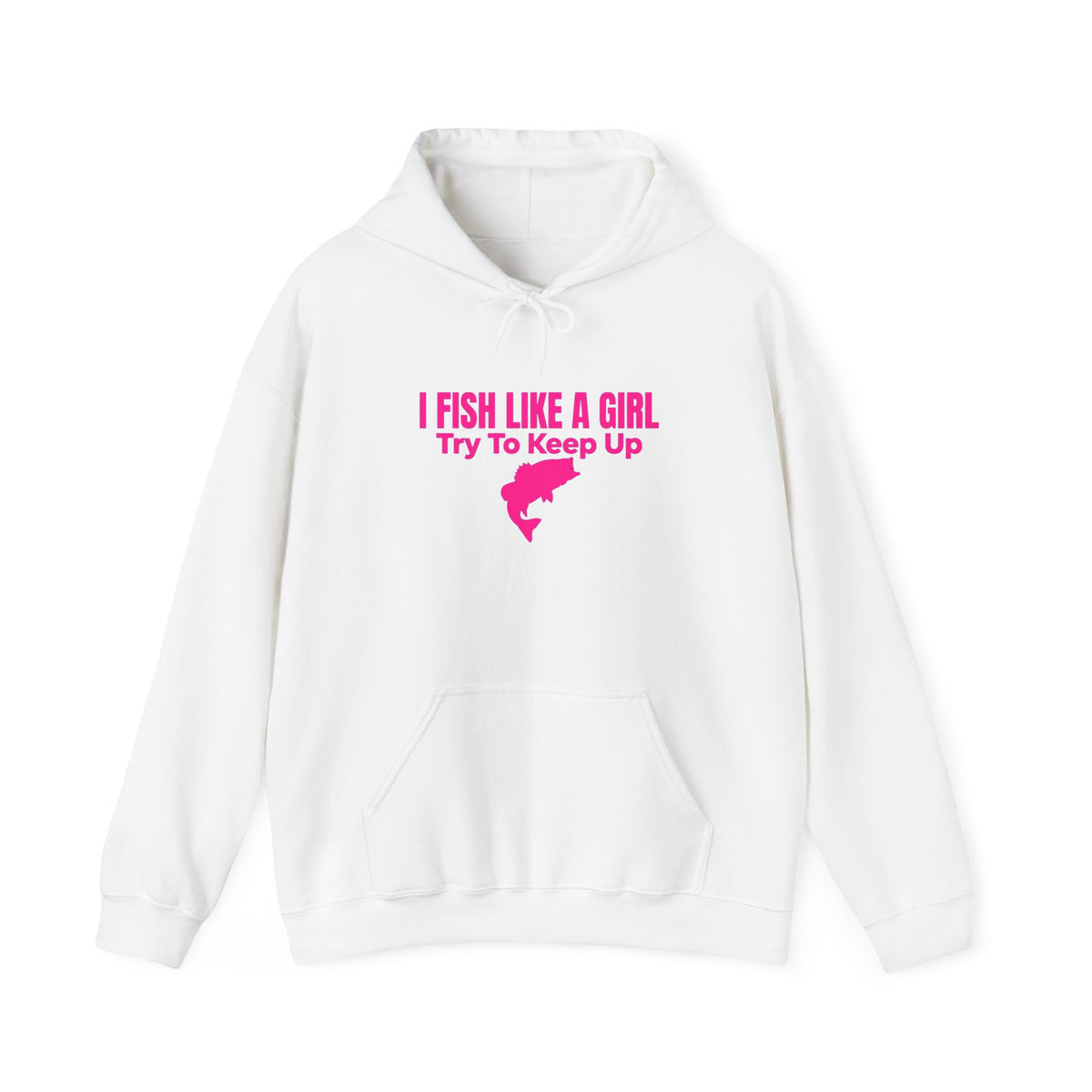 FishbLike a girlnUnisex Heavy Blend™ Hooded Sweatshirt