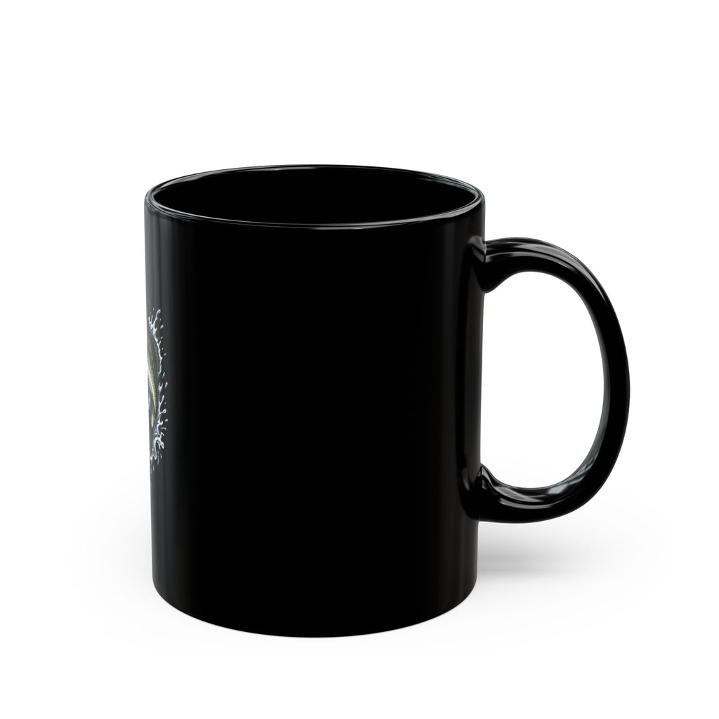 Fishing Mug – "Catch, Clean, Cook, Eat, Repeat" Black Coffee Cup (11oz/15oz)