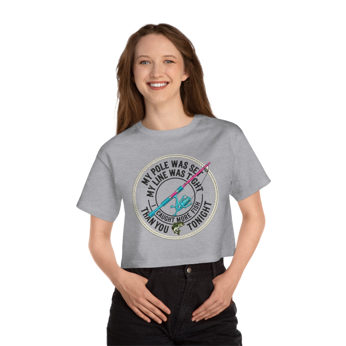 My Pole Was Set,-Champion Women's Heritage Cropped T-Shirt