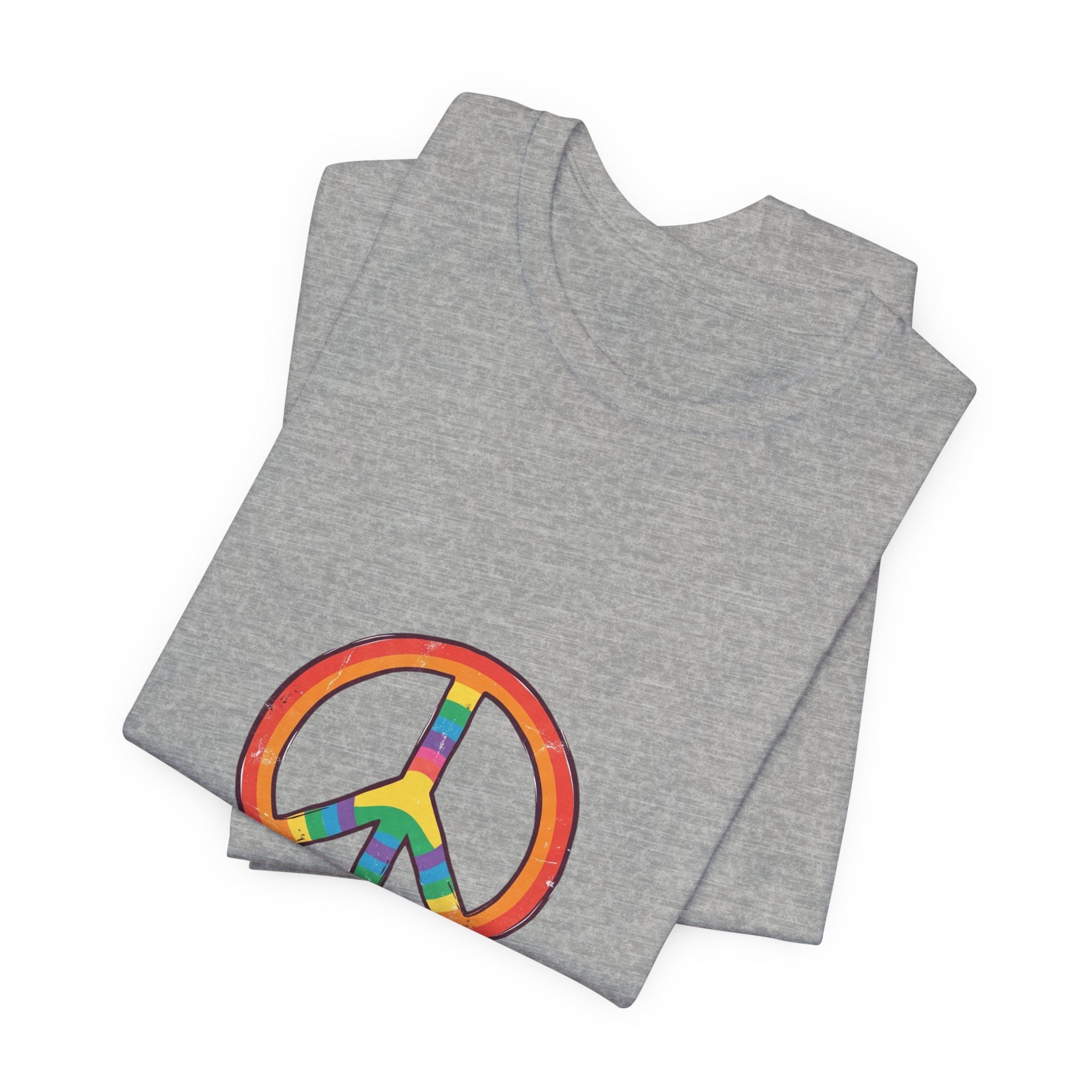 Backroad Beautiful Peace Sign Tee — Retro Rainbow Graphic T-Shirt