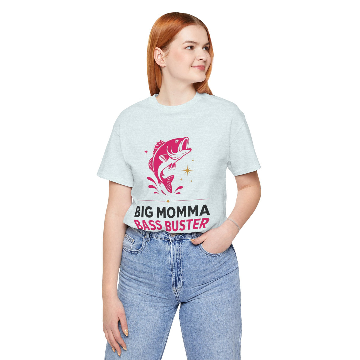 Bass Fishing Tee — "Big Momma Bass Buster" Graphic Shirt