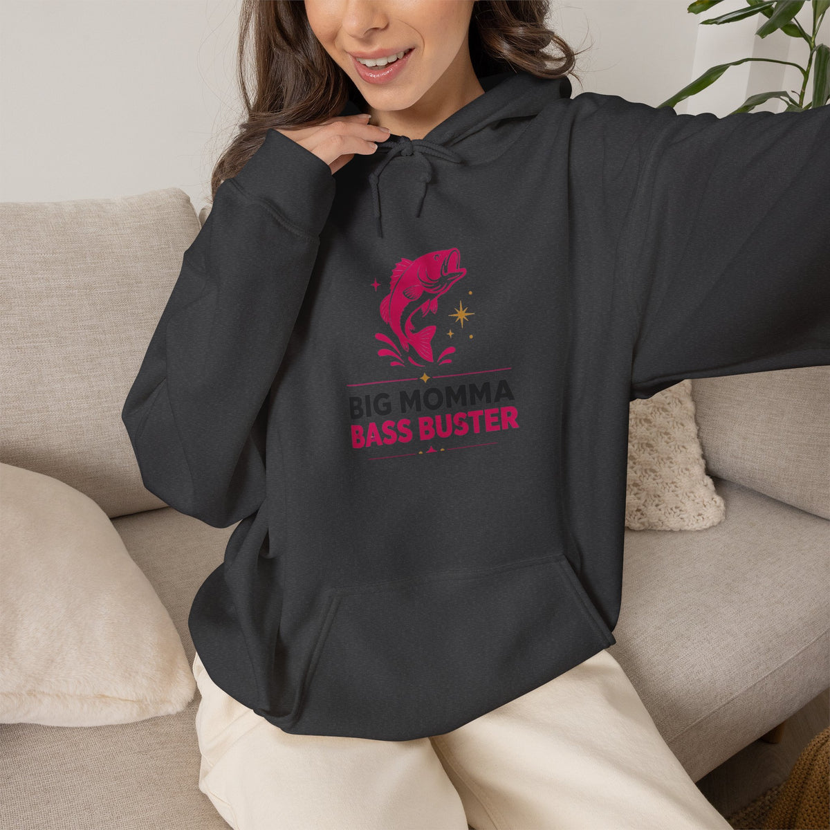 Big Momma Bass Buster Hoodie – Fishing Crew Pullover