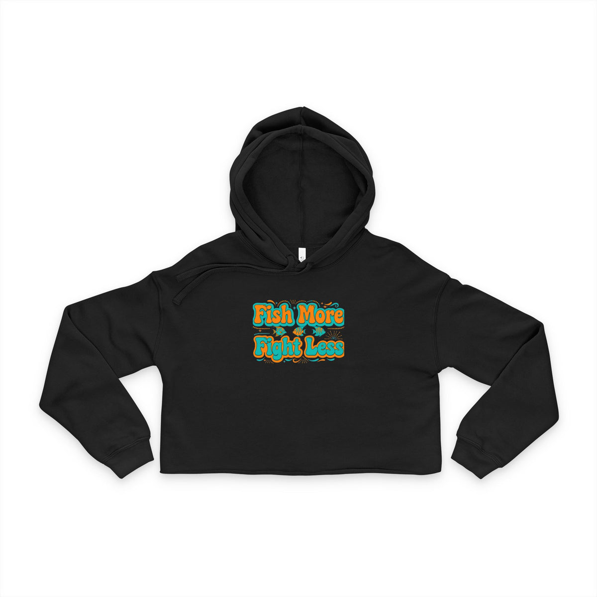 Fish More, Fight Less Cropped Hoodie