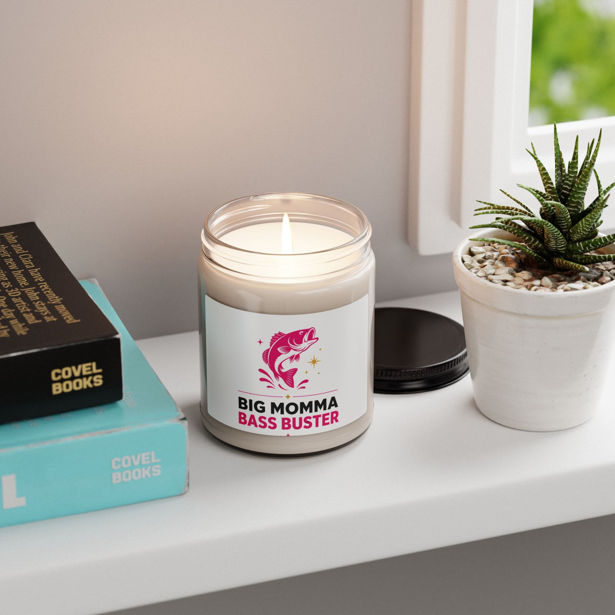 Scented Soy Candle — “Big Momma Bass Buster” Fishing Novelty Candle