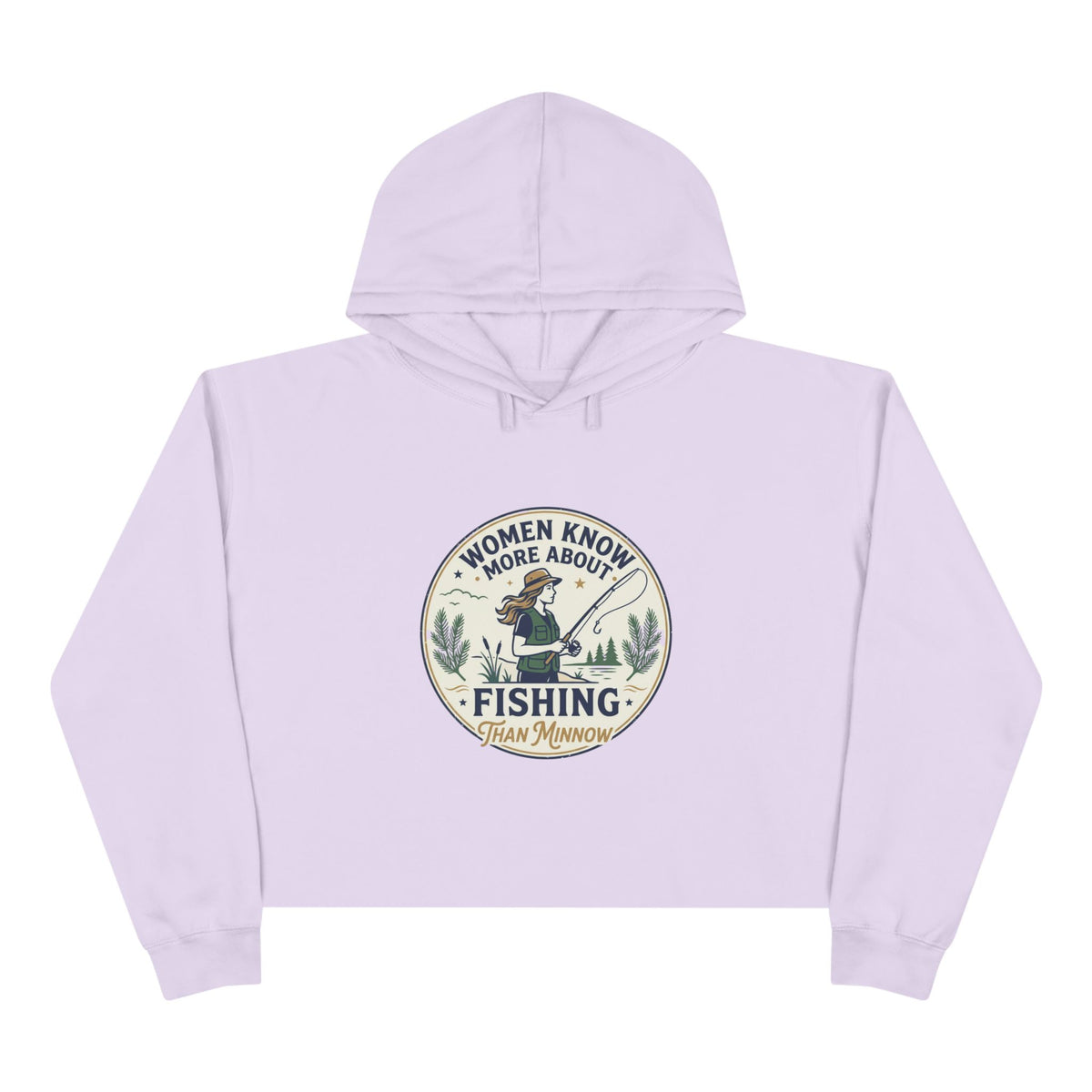 Women Know More Than Minnow Crop Hoodie