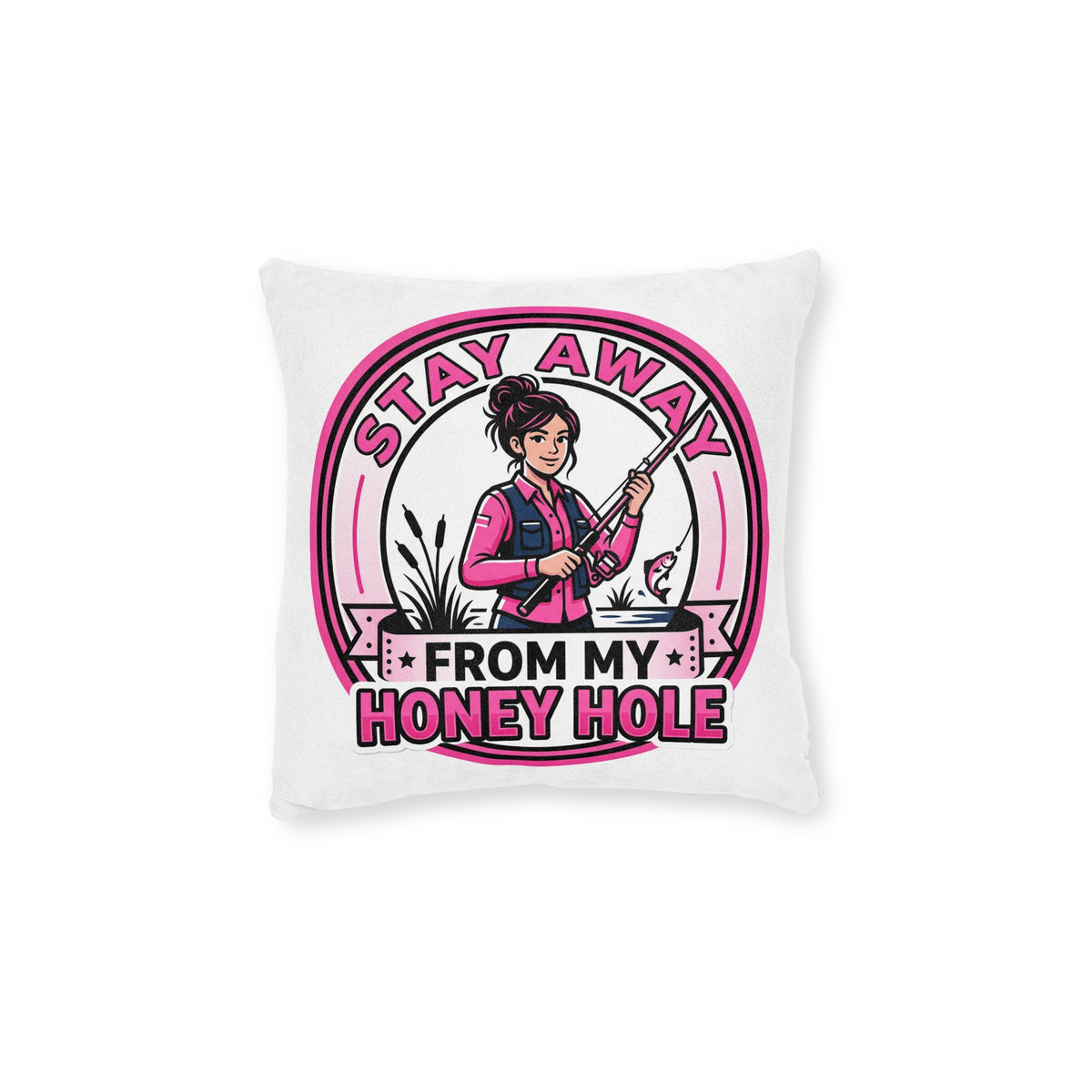 Honey Hole Square Pillow