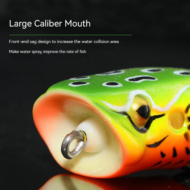 Big Mouth Topwater Frog Lures Durable Lifelike Silicone Bass Bait