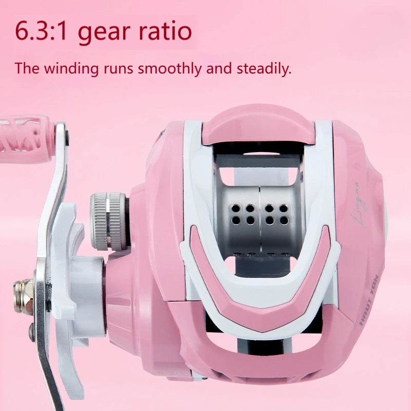 Macaron Pink Water Drop Wheel, Far Throw Fishing Wheel Temu with